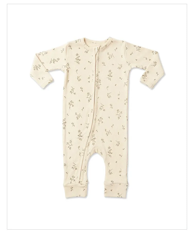 Earthy Long Sleeve Cotton Onesie