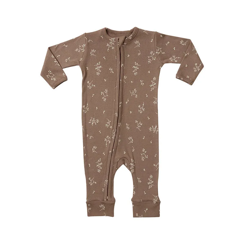 Earthy Long Sleeve Cotton Onesie