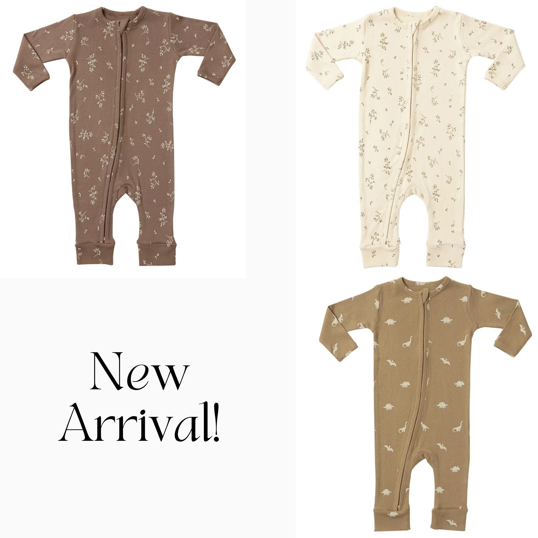 Earthy Long Sleeve Cotton Onesie