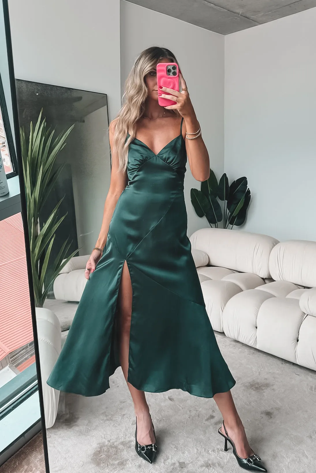 Extra Special Plus One Satin Maxi Dress