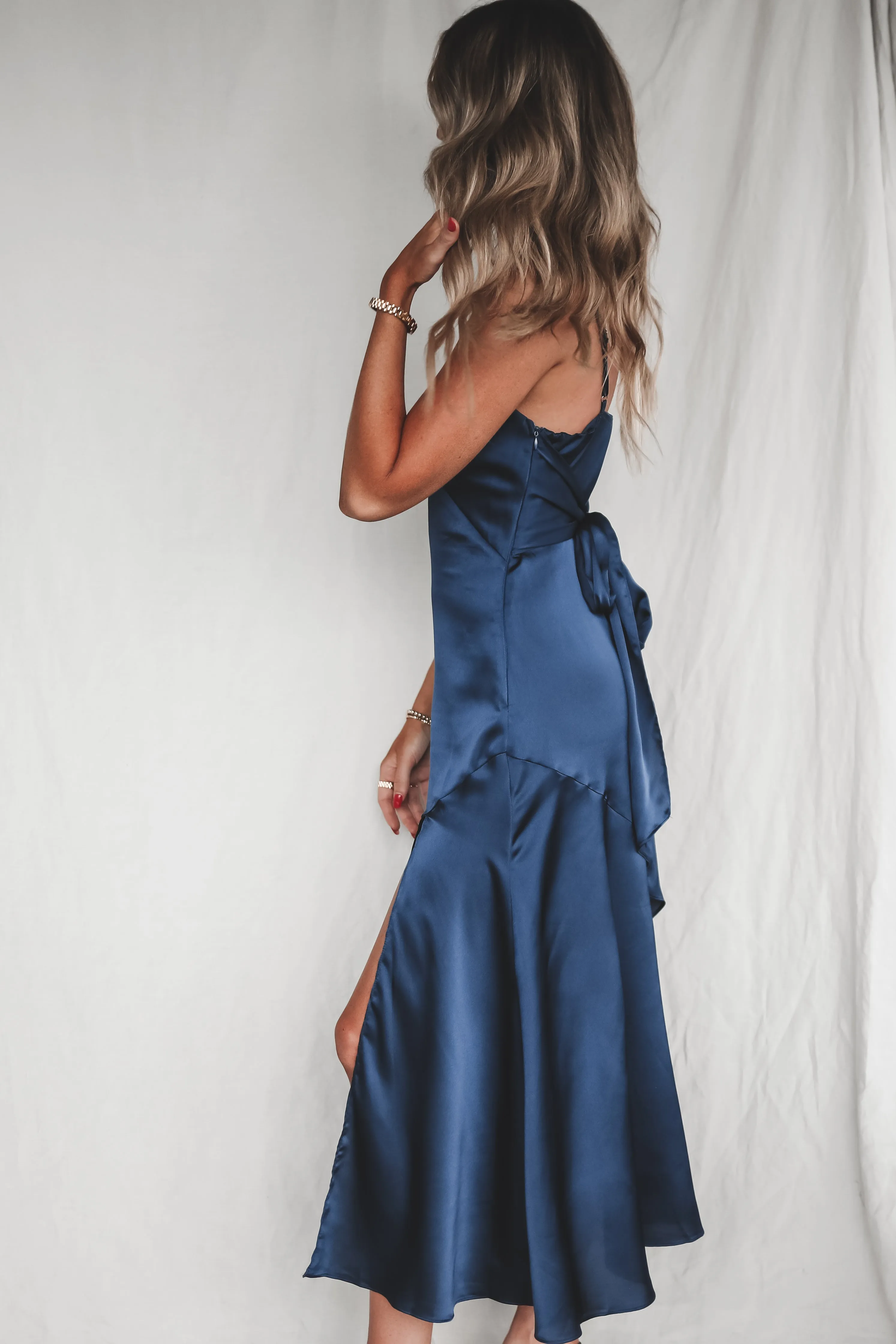 Extra Special Plus One Satin Maxi Dress