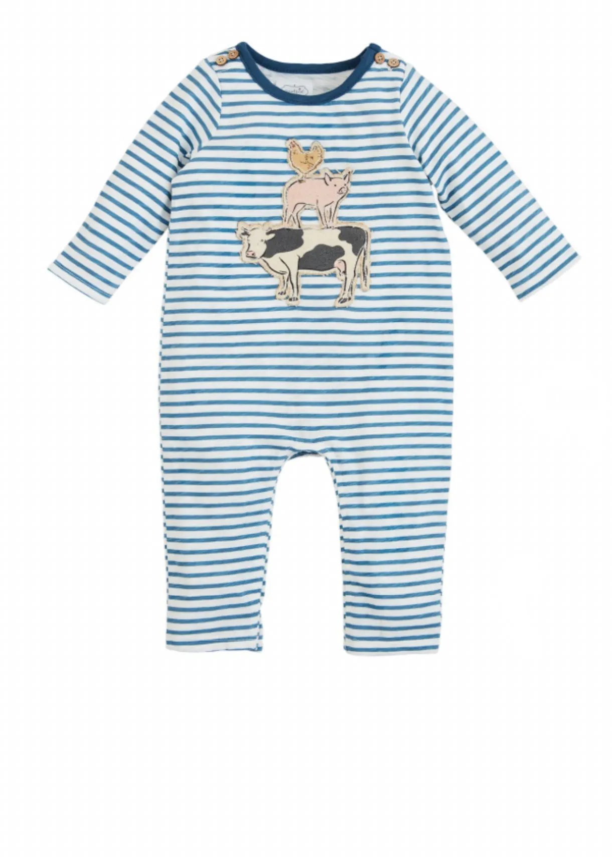 Farm Friends Striped One Piece by Mud Pie