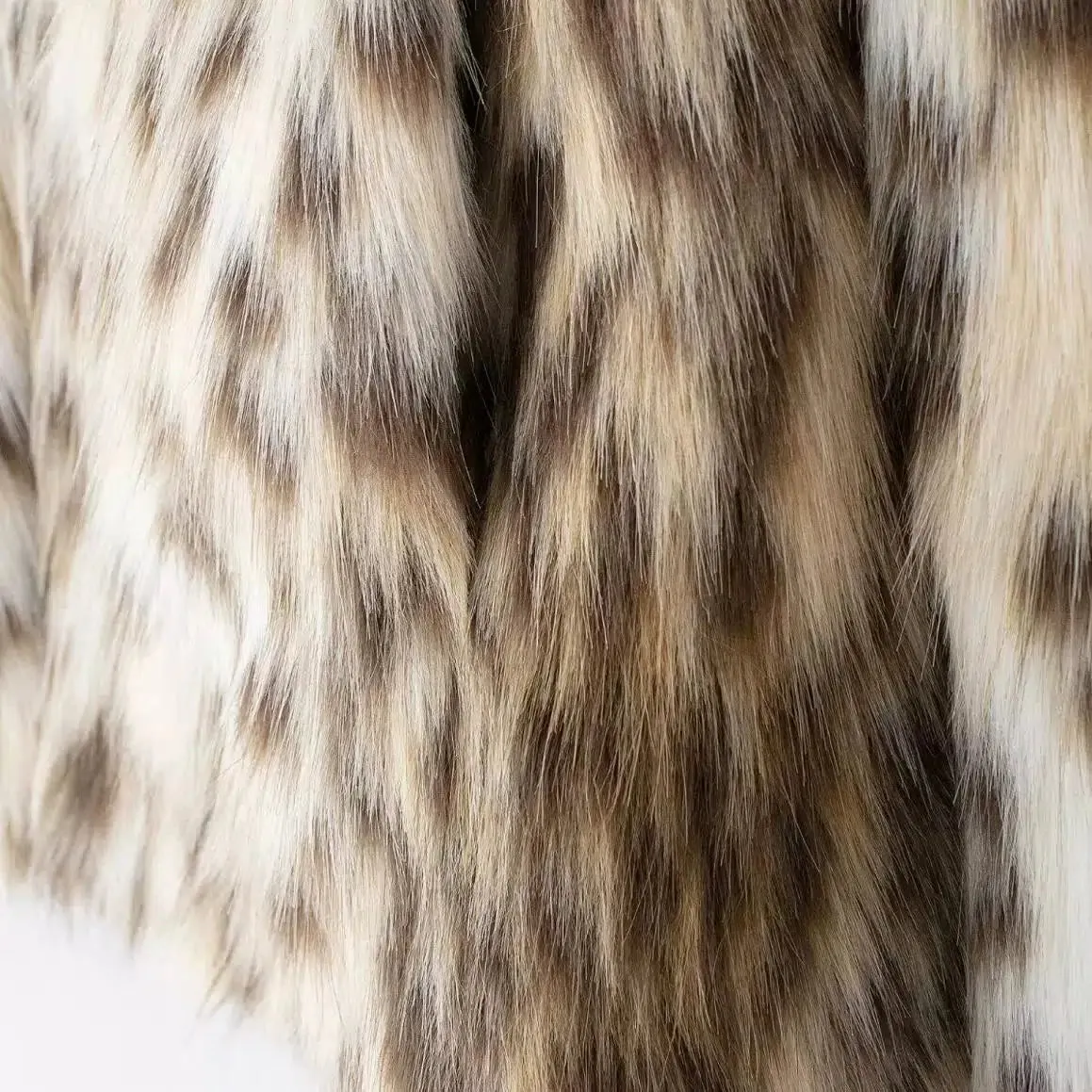 Faux Fur Leopard Print Coat