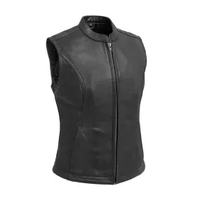 FIL584CDM | Nina Women's Motorcycle Leather Vest