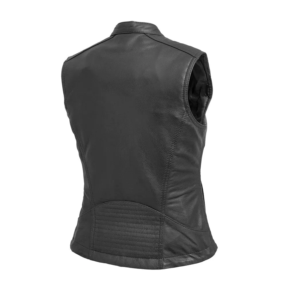 FIL584CDM | Nina Women's Motorcycle Leather Vest