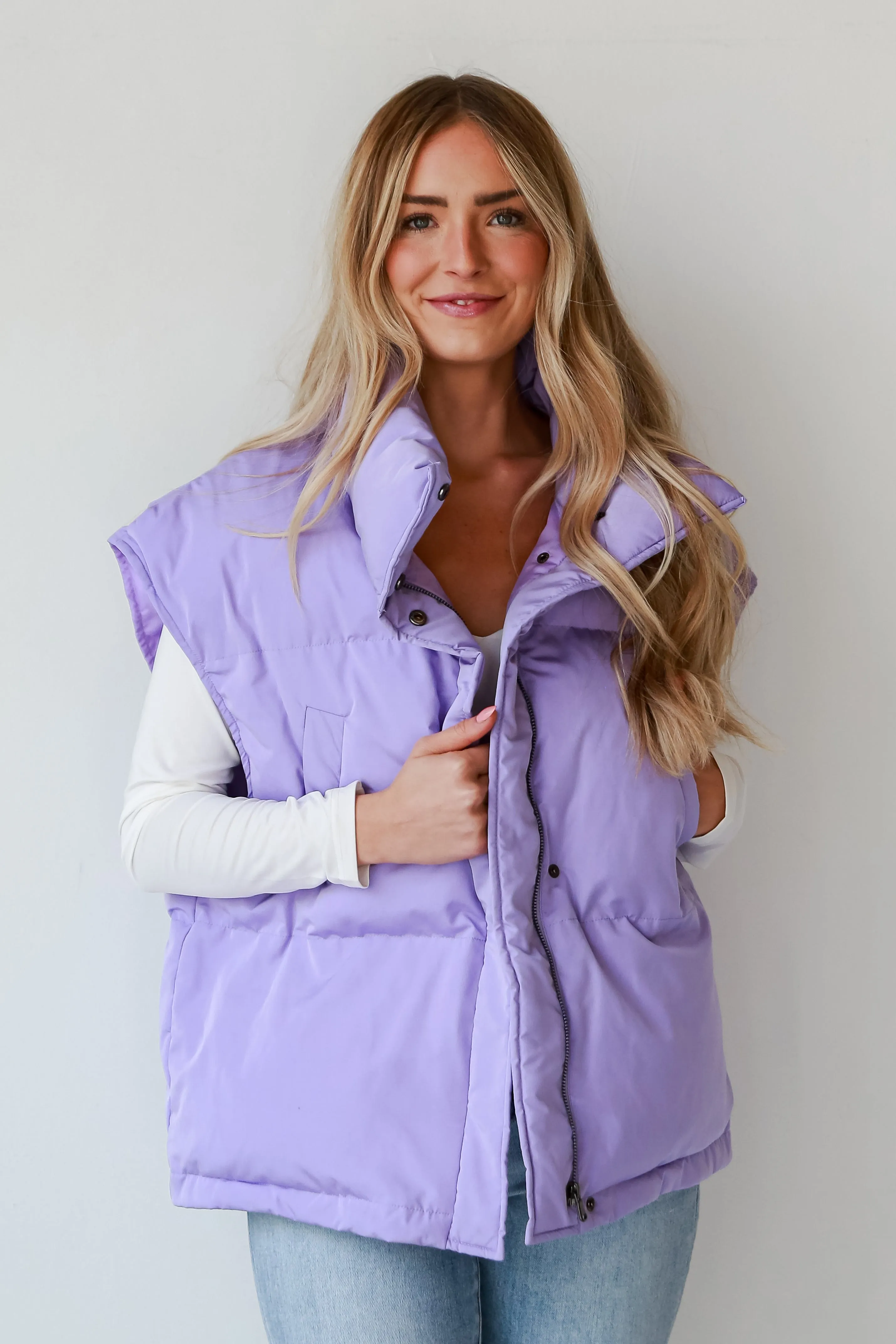 FINAL SALE - Talk That Talk Purple Puffer Vest