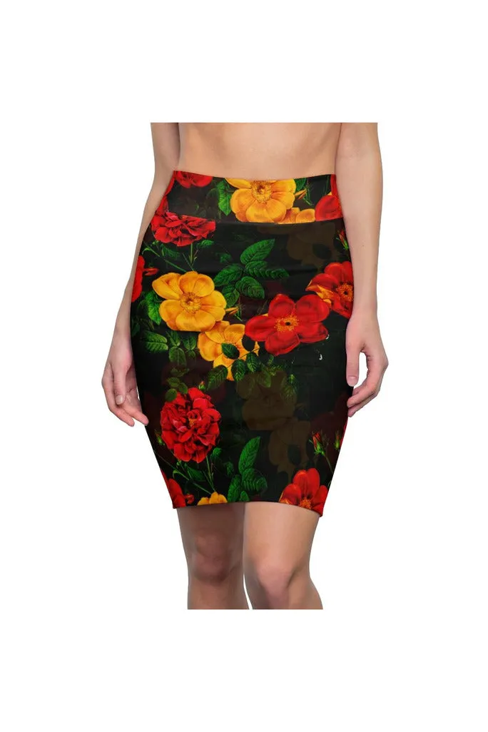 Floral  Women's Pencil Skirt