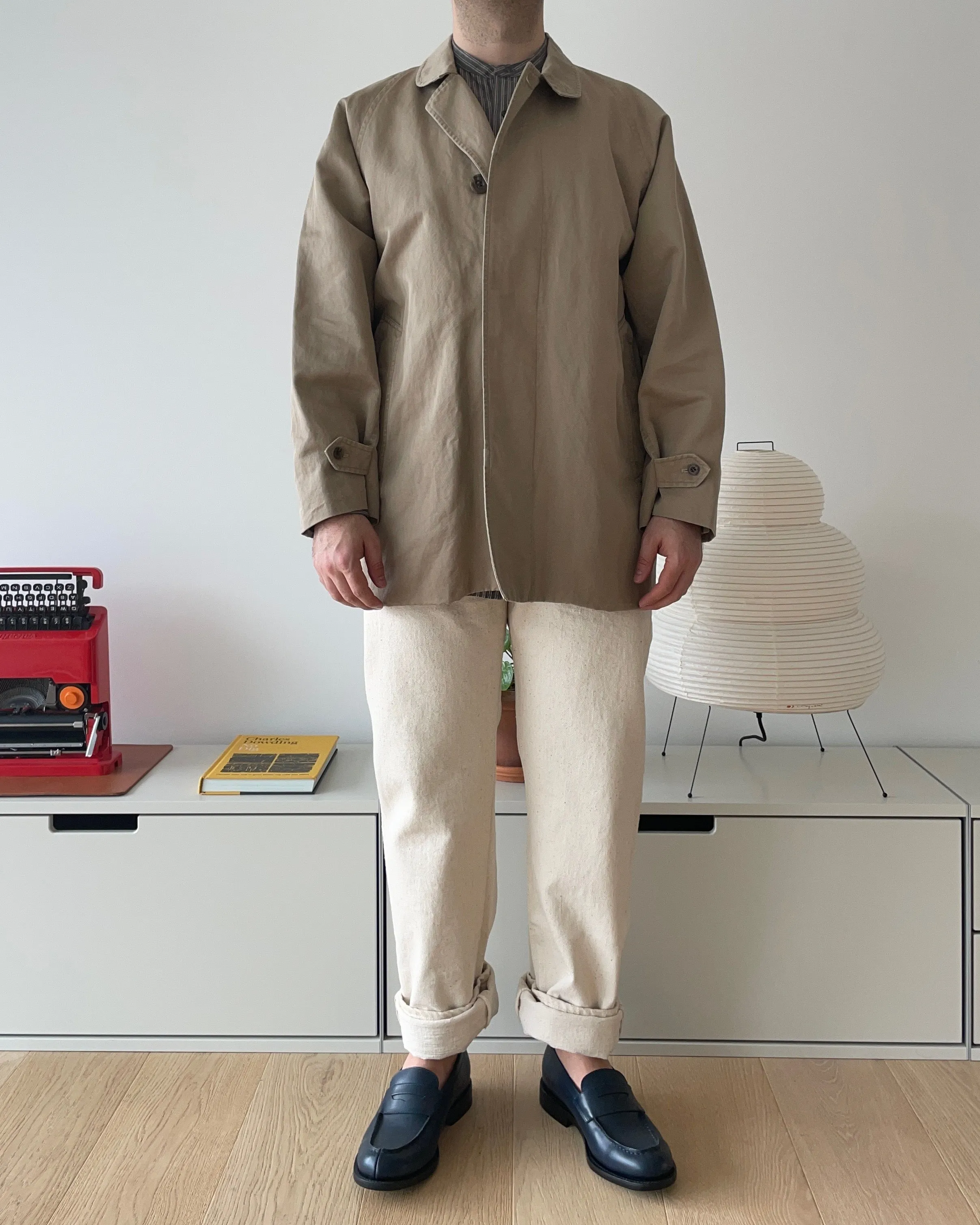 Fly Front Cotton-Linen Duster Jacket - Dune