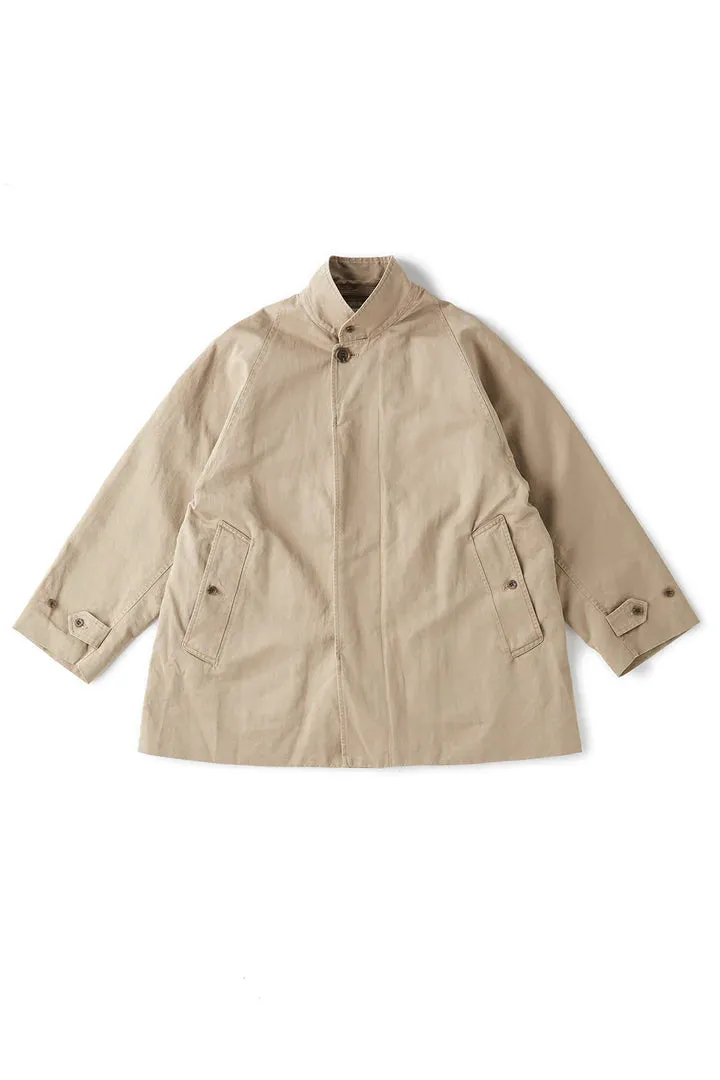 Fly Front Cotton-Linen Duster Jacket - Dune