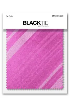 Fuchsia Striped Satin Fabric Swatch