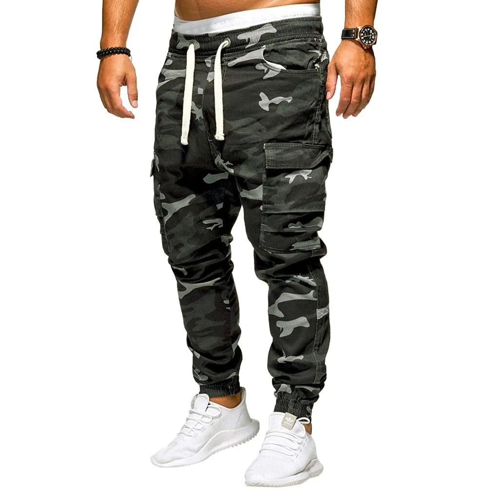 Funki Buys | Pants | Men's Loose Fit Camouflage Pocket Jeans