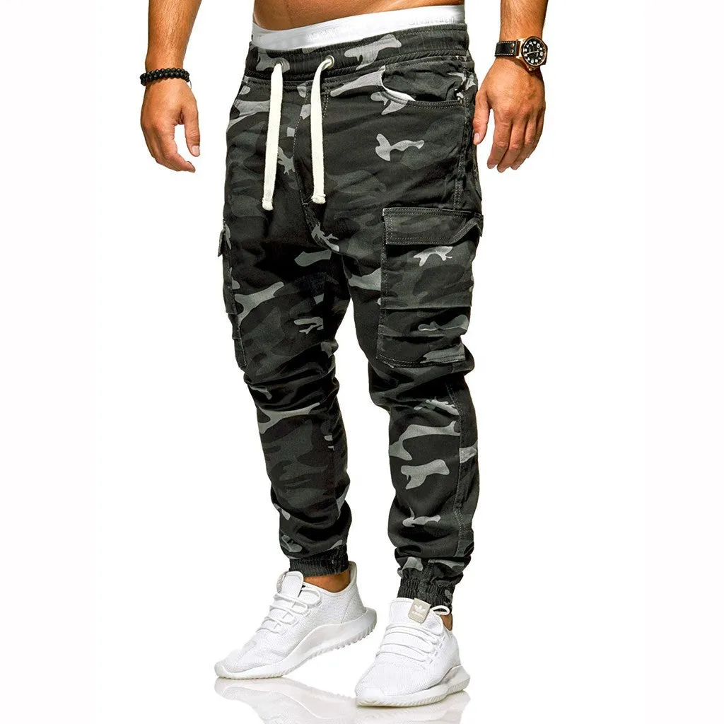 Funki Buys | Pants | Men's Loose Fit Camouflage Pocket Jeans