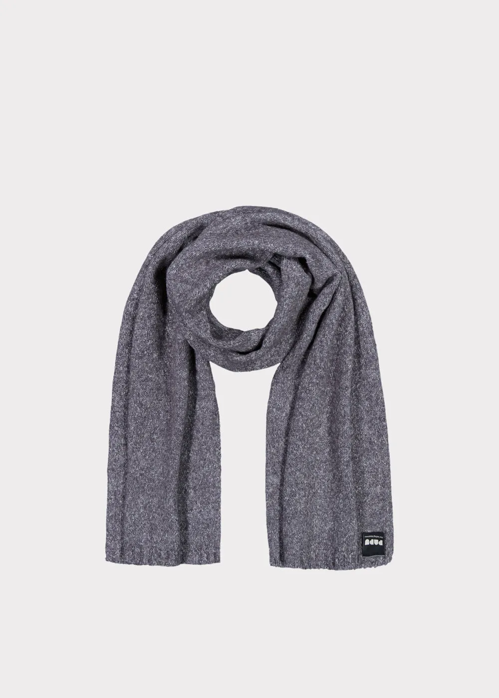 Giant Scarf Fluffy Knit Granit Grey