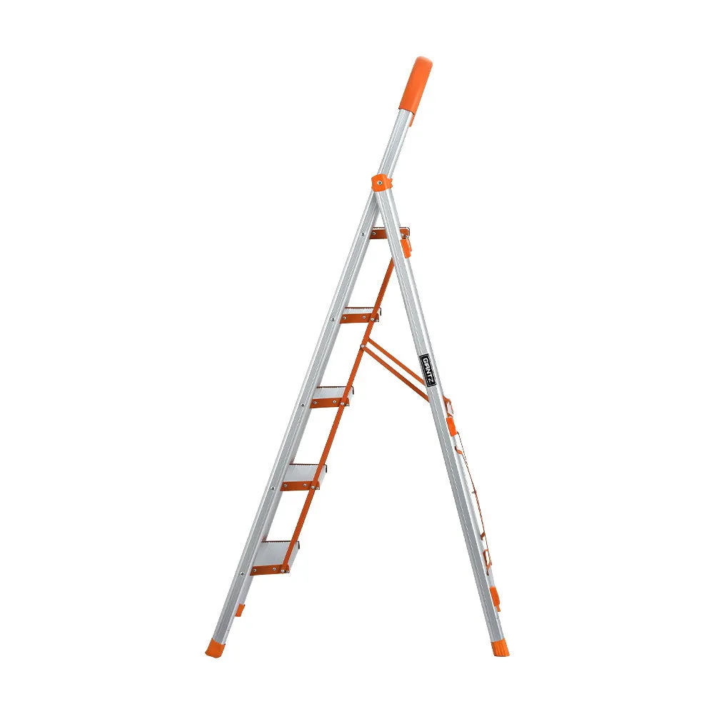 Giantz 5 Step Ladder Multi-Purpose Folding Aluminium Light Weight Non Slip Platform