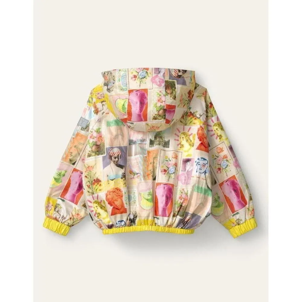 Girls Beige Circle reversible coat