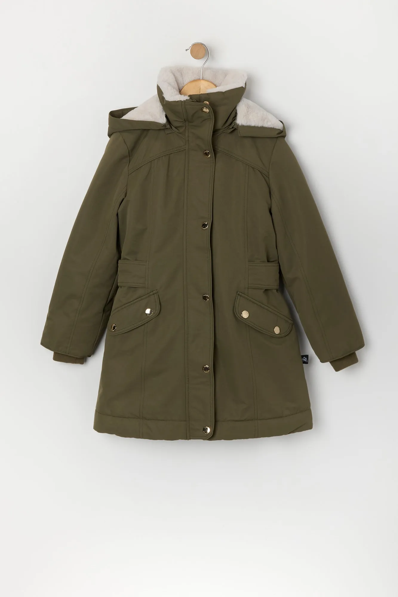 Girls Faux Fur Lined Parka