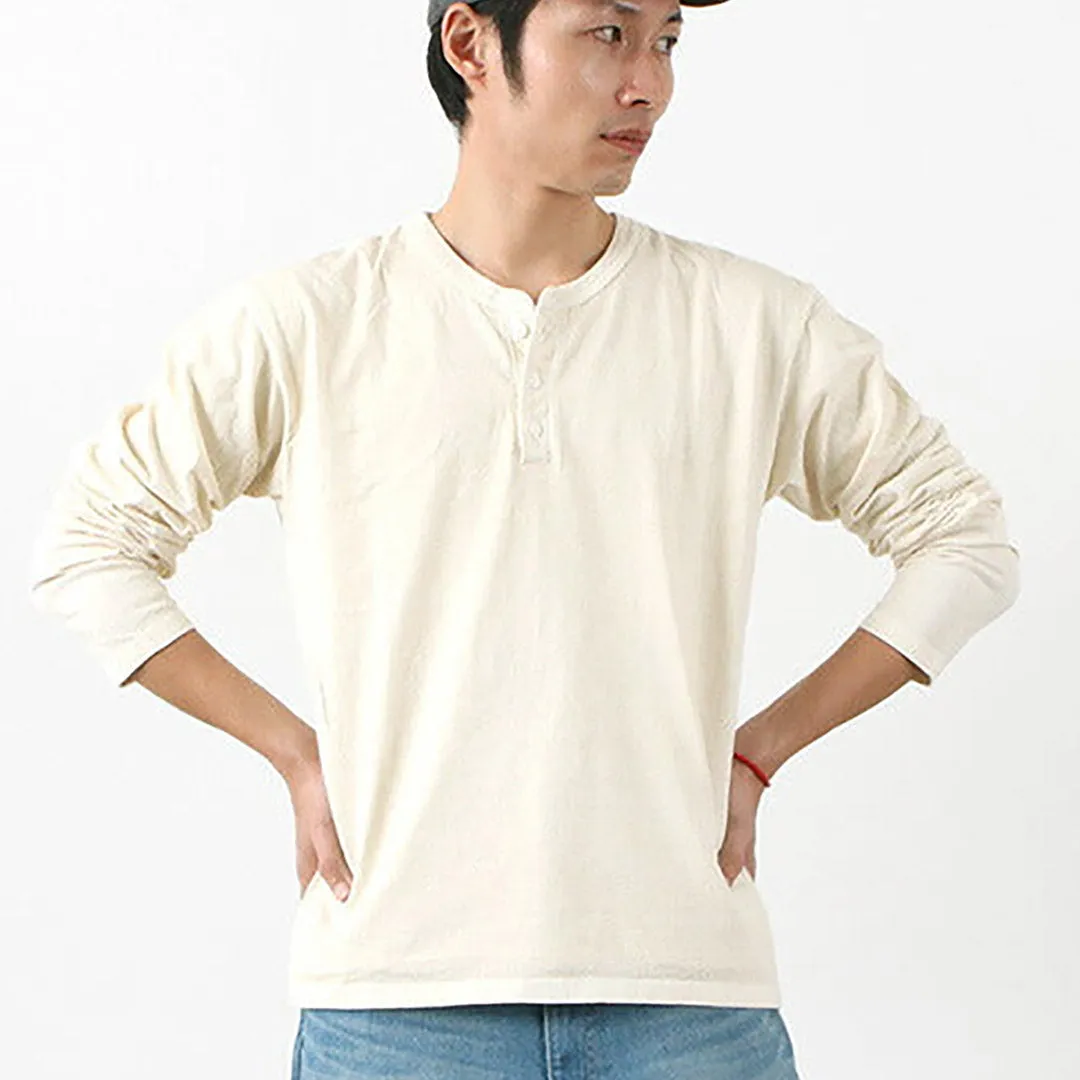 GOOD ON / Long Sleeve Henley Neck T-Shirt