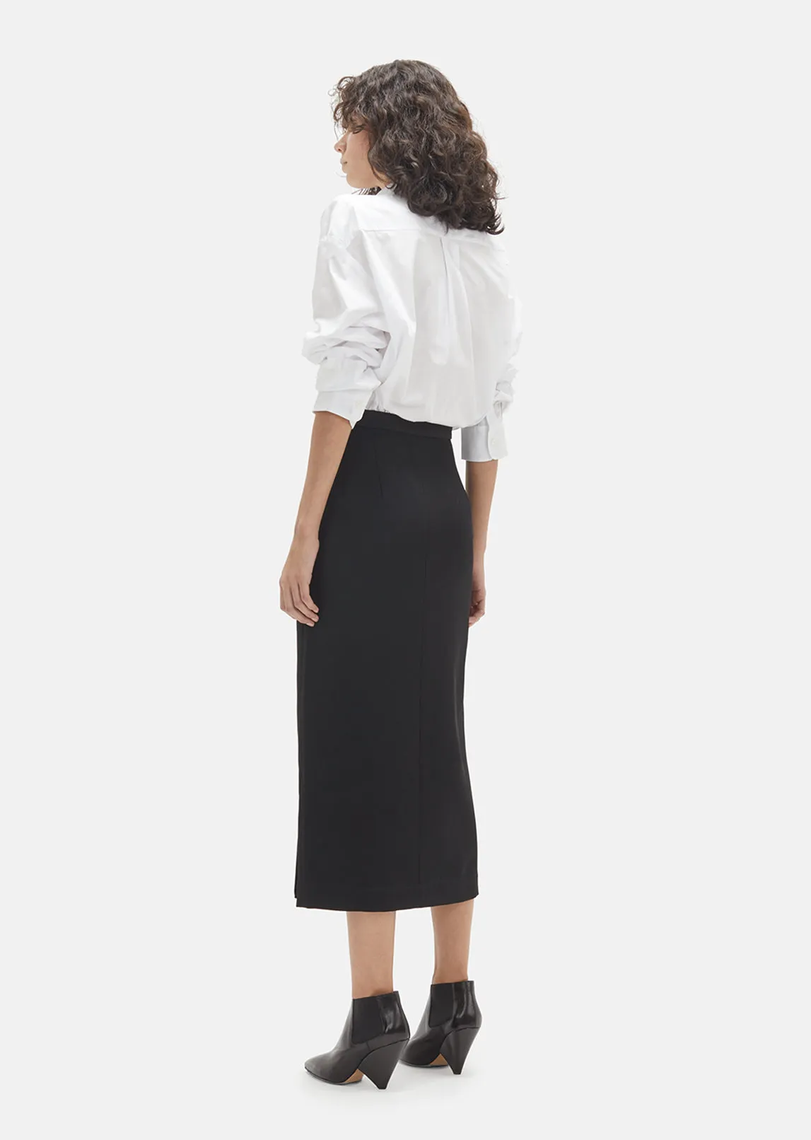 Grain De Poudre Wool Skirt