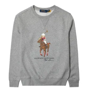 GRAPHIC FLEECE POLO BEAR CREWNECK SWEATSHIRT