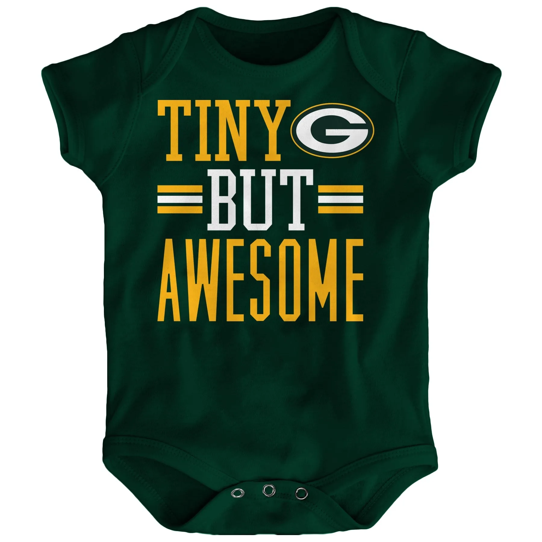 Green Bay Packers Tiny But Awesome Baby Boys Romper