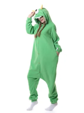 GREEN FLANNEL EYED MONSTER ONESIE PAJAMA ANIMAL