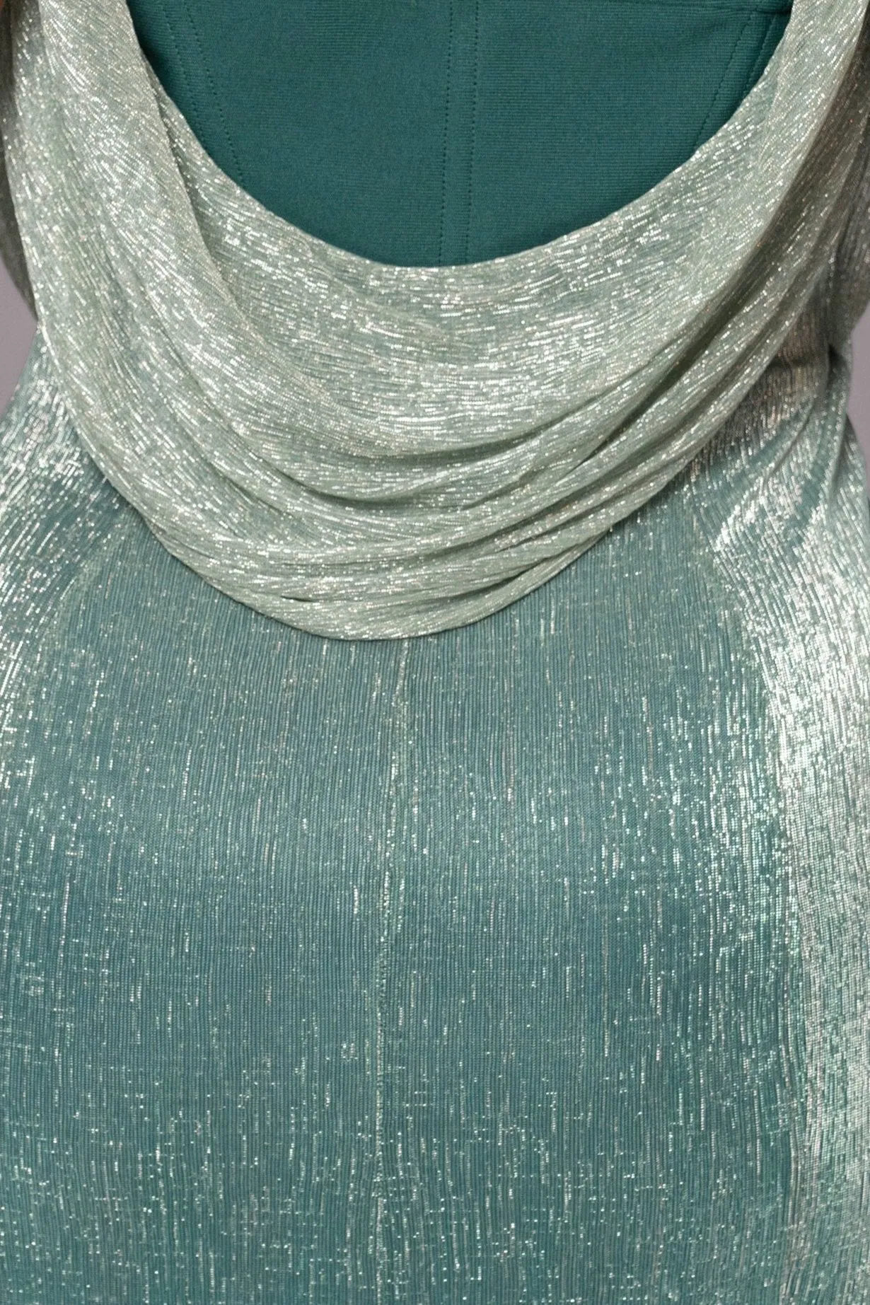 Green Shimmery Nights Maxi Dress