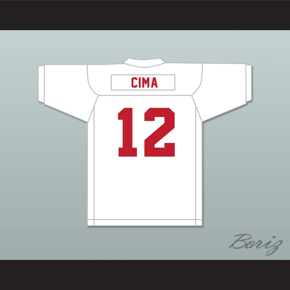 Greg Cima 12 Mustangs High School White Practice Football Jersey Windrunner 2