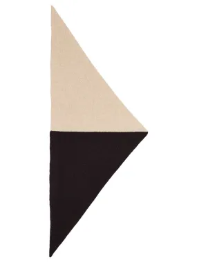 Half Half Triangle Neckerchief Black & Oatmeal