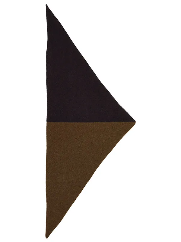 Half Half Triangle Neckerchief Black & Oatmeal