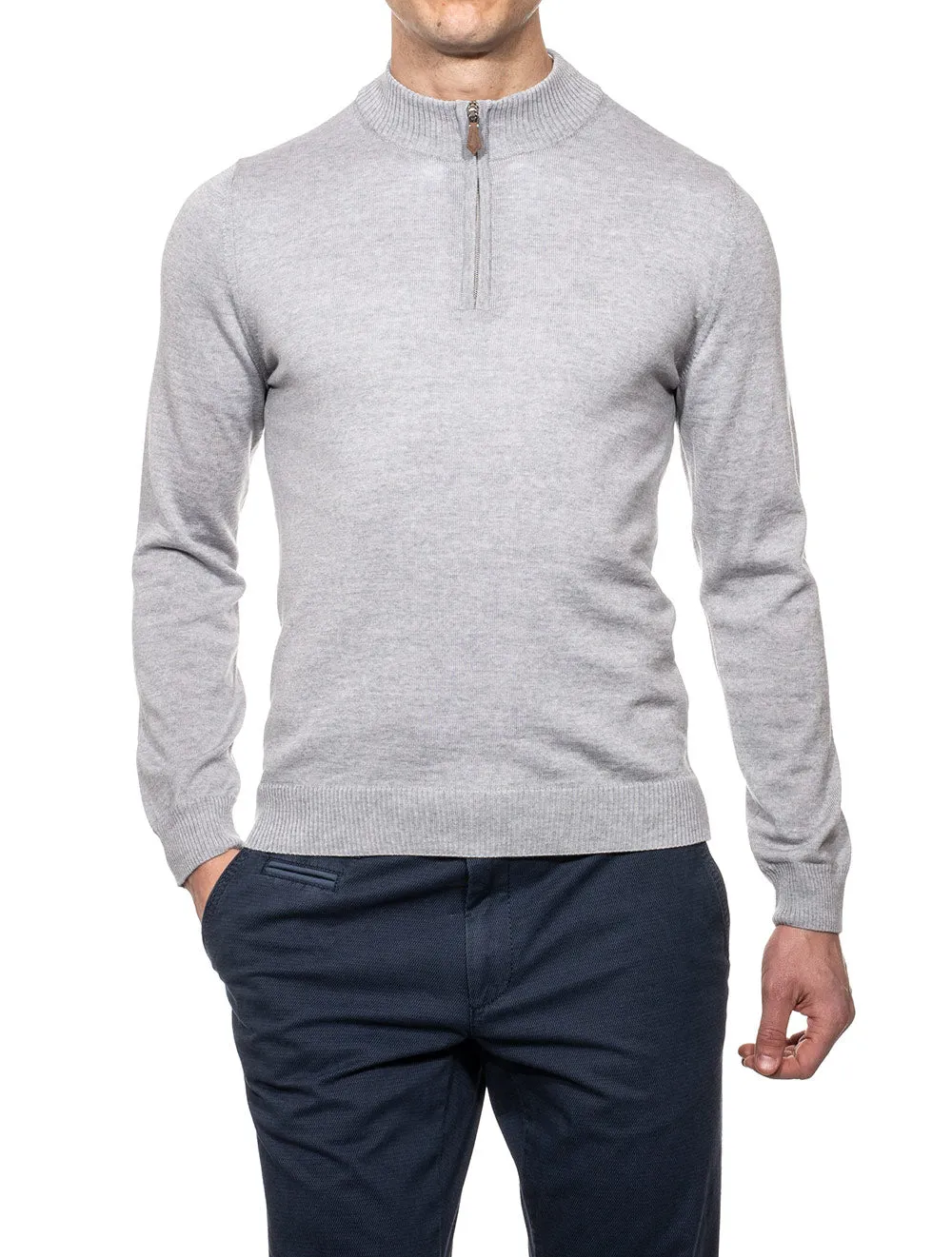 Half Zip Jumper Grey