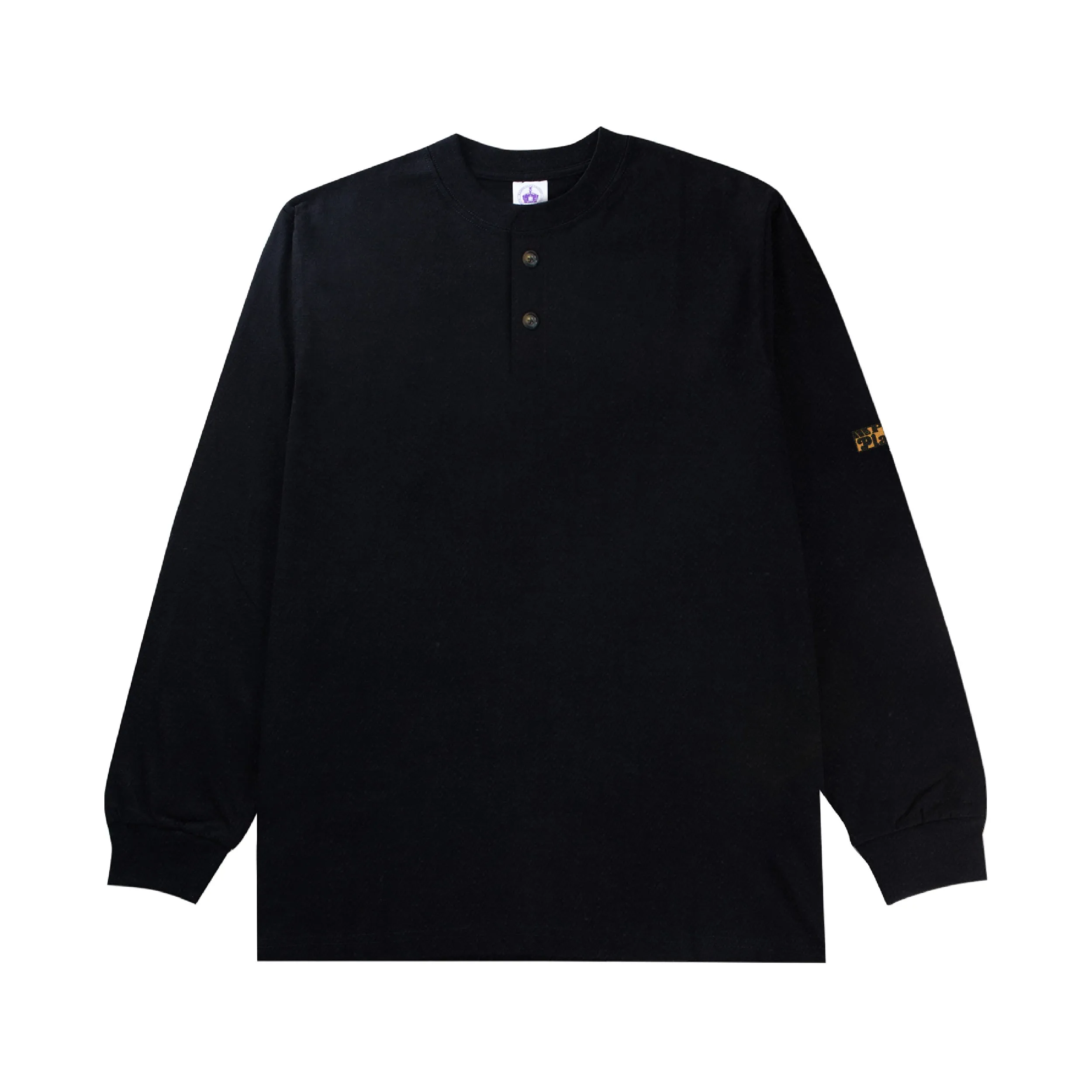 Helter LS Henley - Black (Washed)