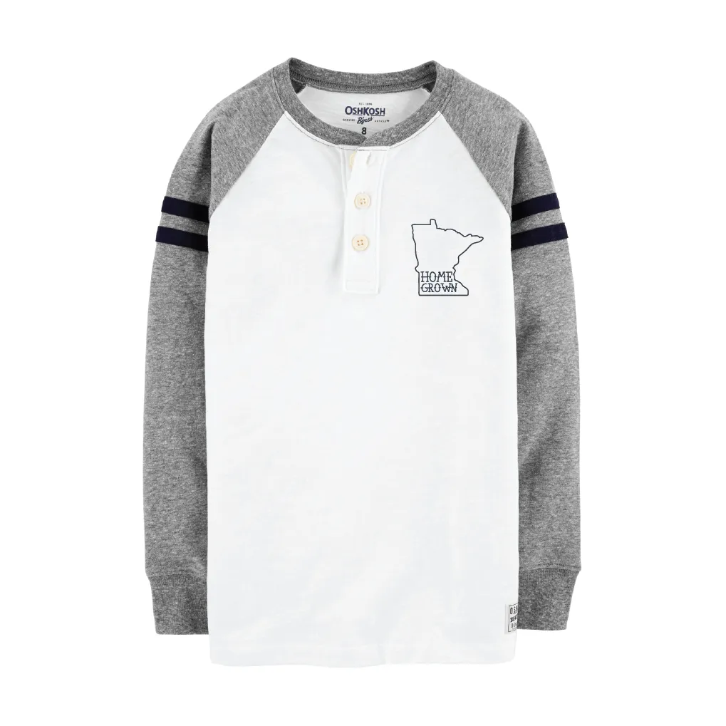 Home Grown Raglan Henley Toddler Shirt