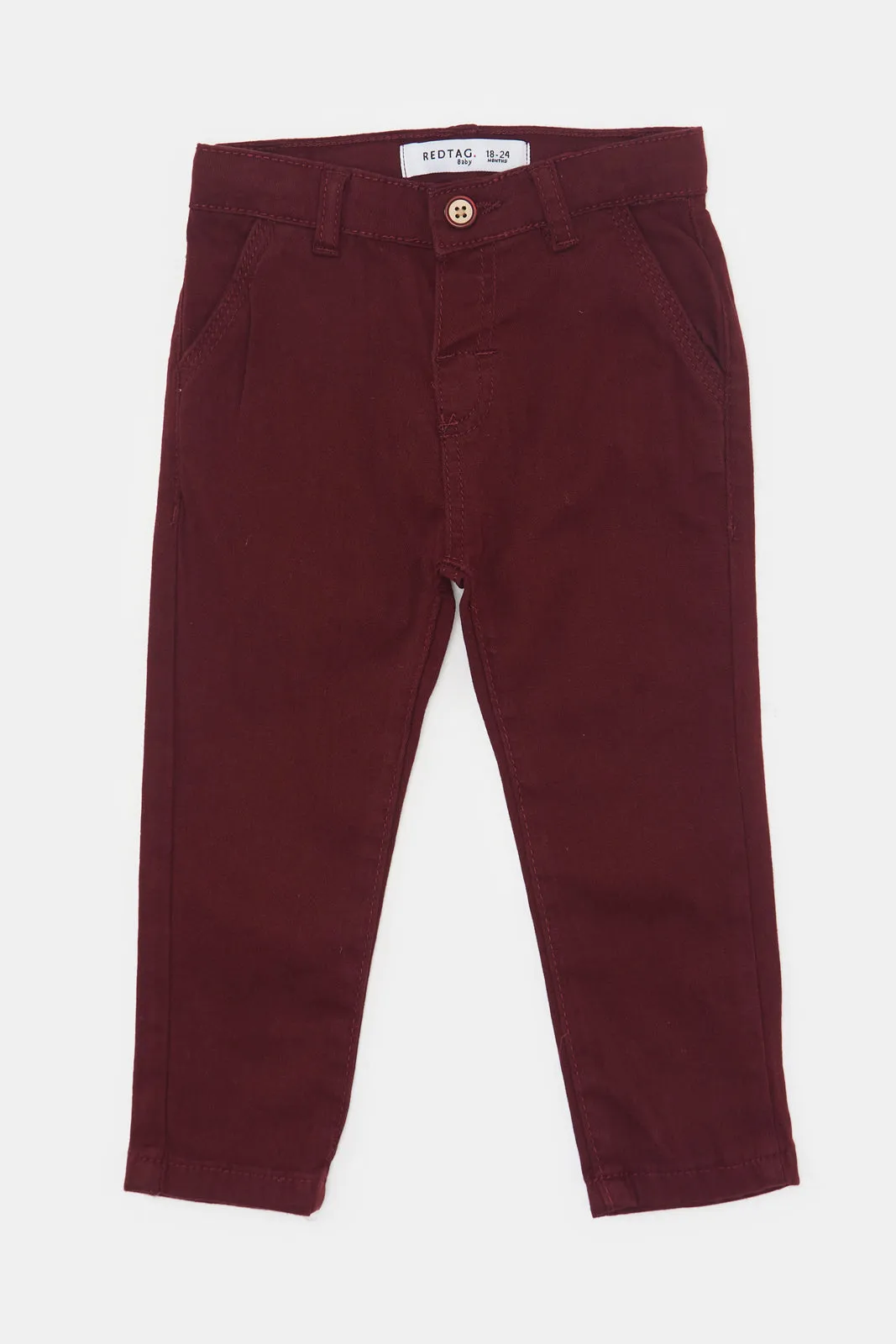 Infant Boys Burgundy Chino Pants