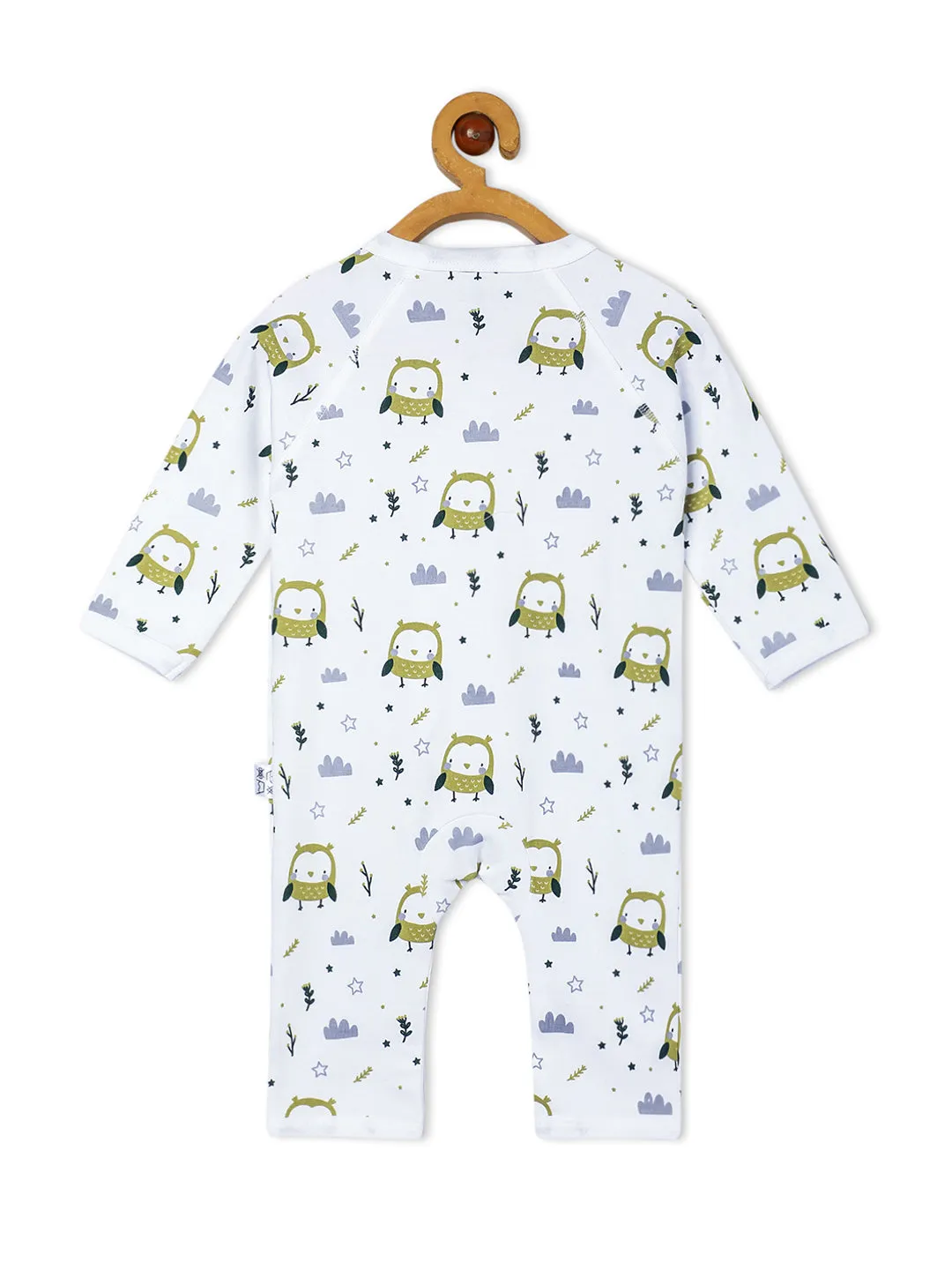 Jabla Style Infant Romper Combo of 2-Jungle Elephant-Sleepless Owl