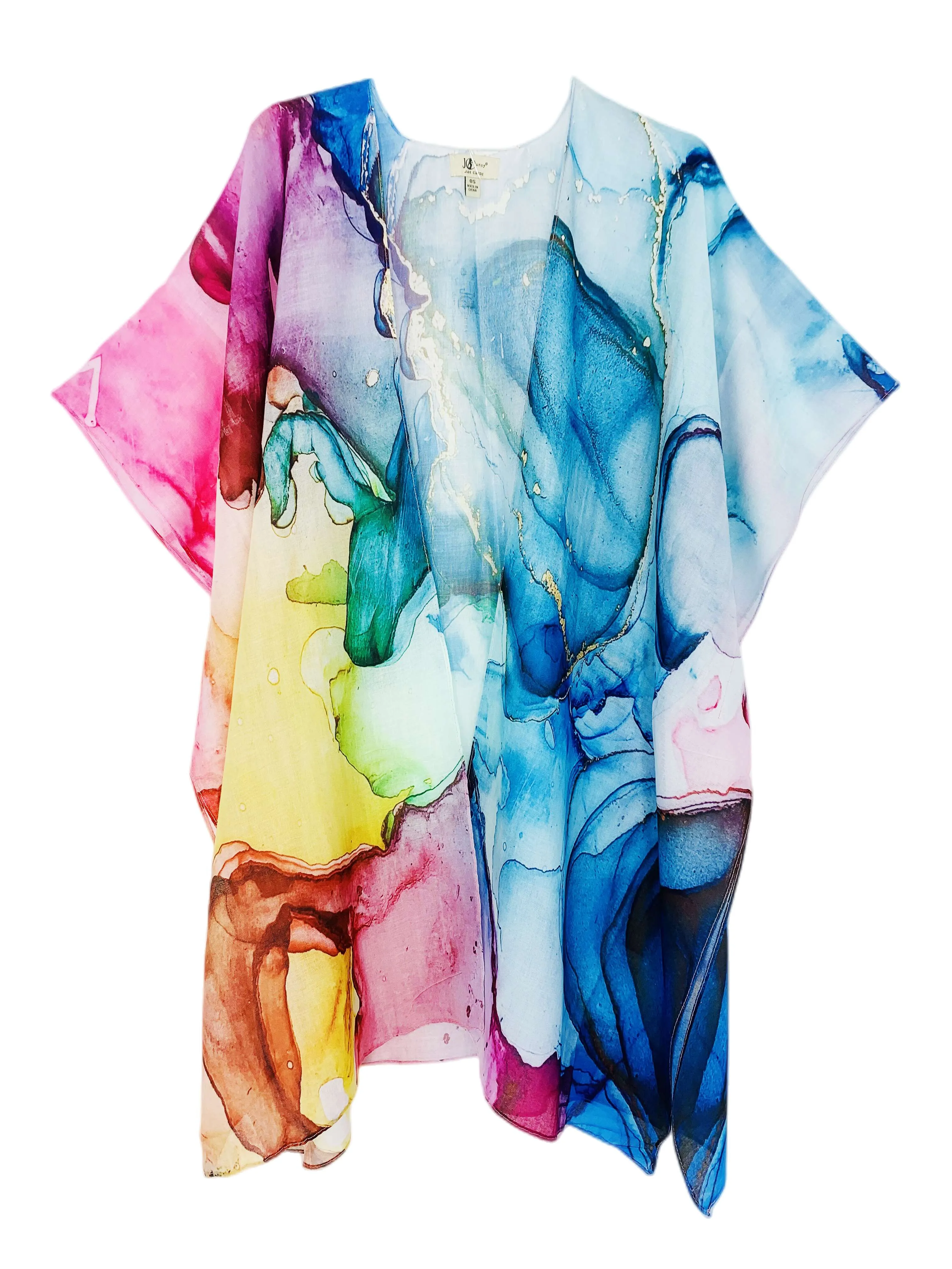 JC Sunny Fashion - Blue-Pink Marble Kimono