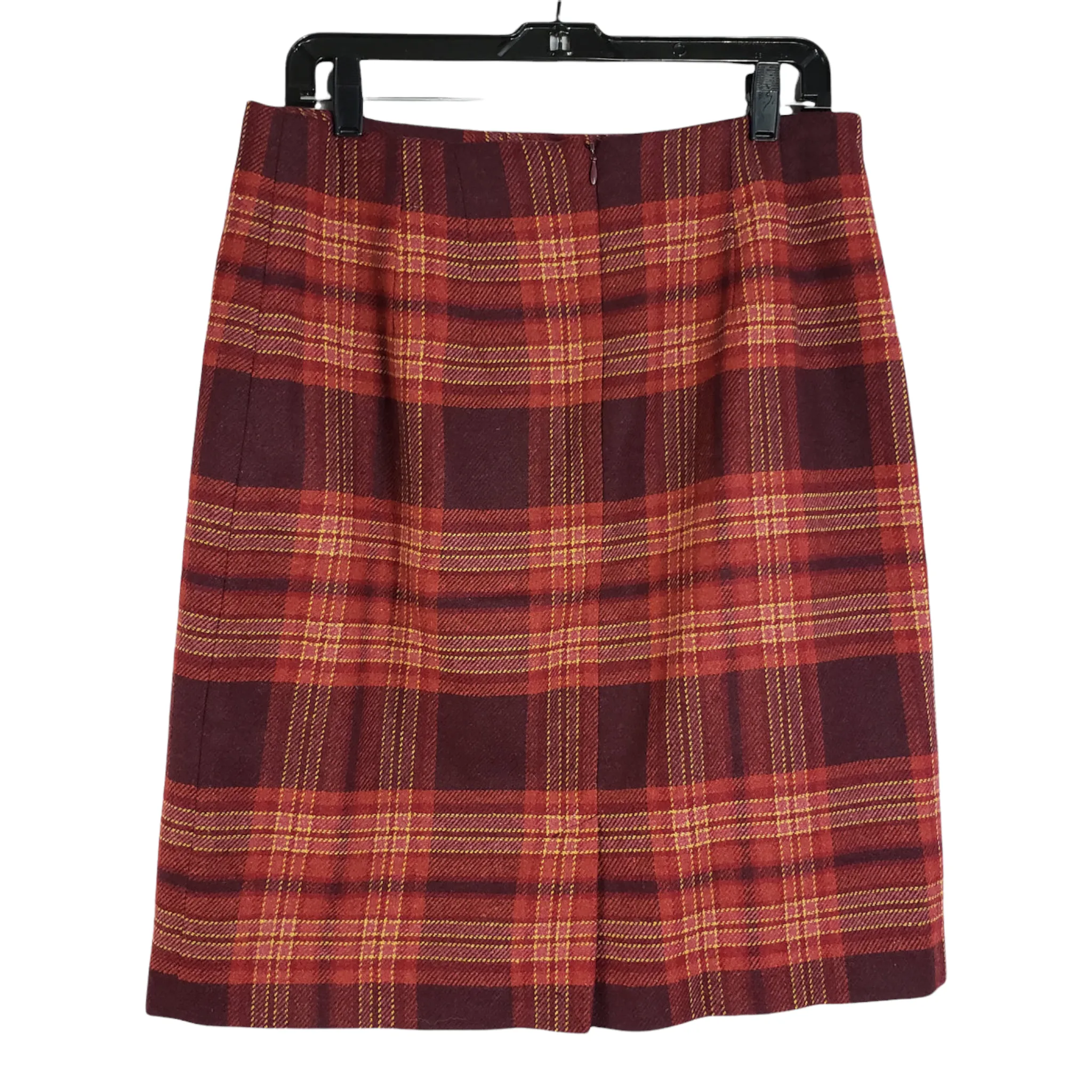 J.G Hook Plaid Wool Blend Skirt Size 14