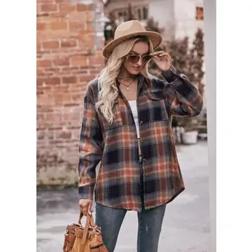 Khaki & Black Plaid Flannel