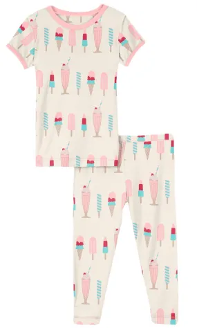 KicKee Pants Natural Ice Cream Shop S/S Pajama Set