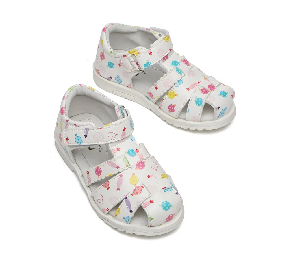 Kids Hoop And Loop Roma Candy Girls Sandals