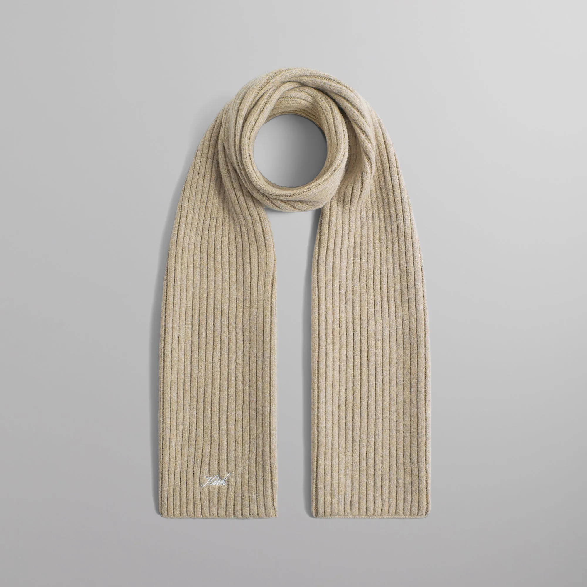 Kith Chunky Rib Knit Scarf - Sediment