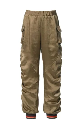 Little Girl's Side Ruched Fashion Joggers