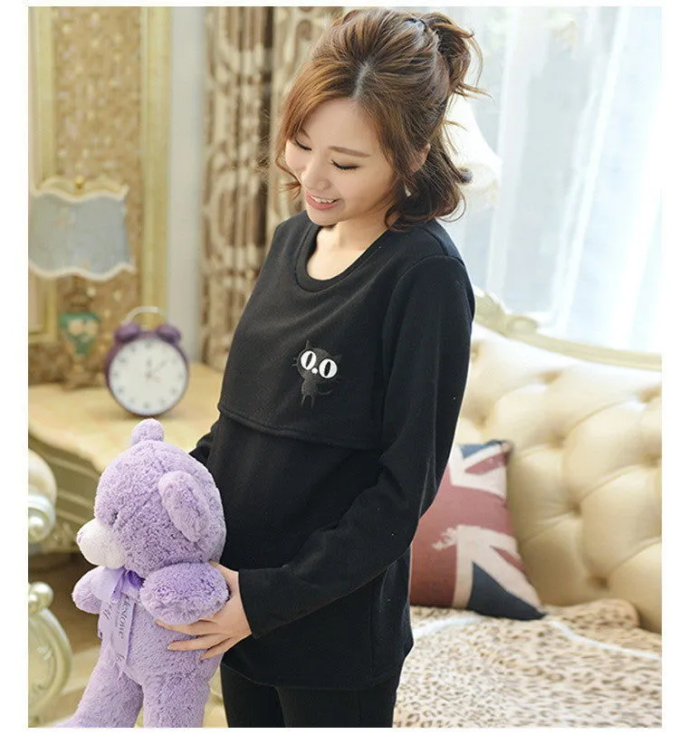 Long Sleeve Maternity Nursing Thermal Sets