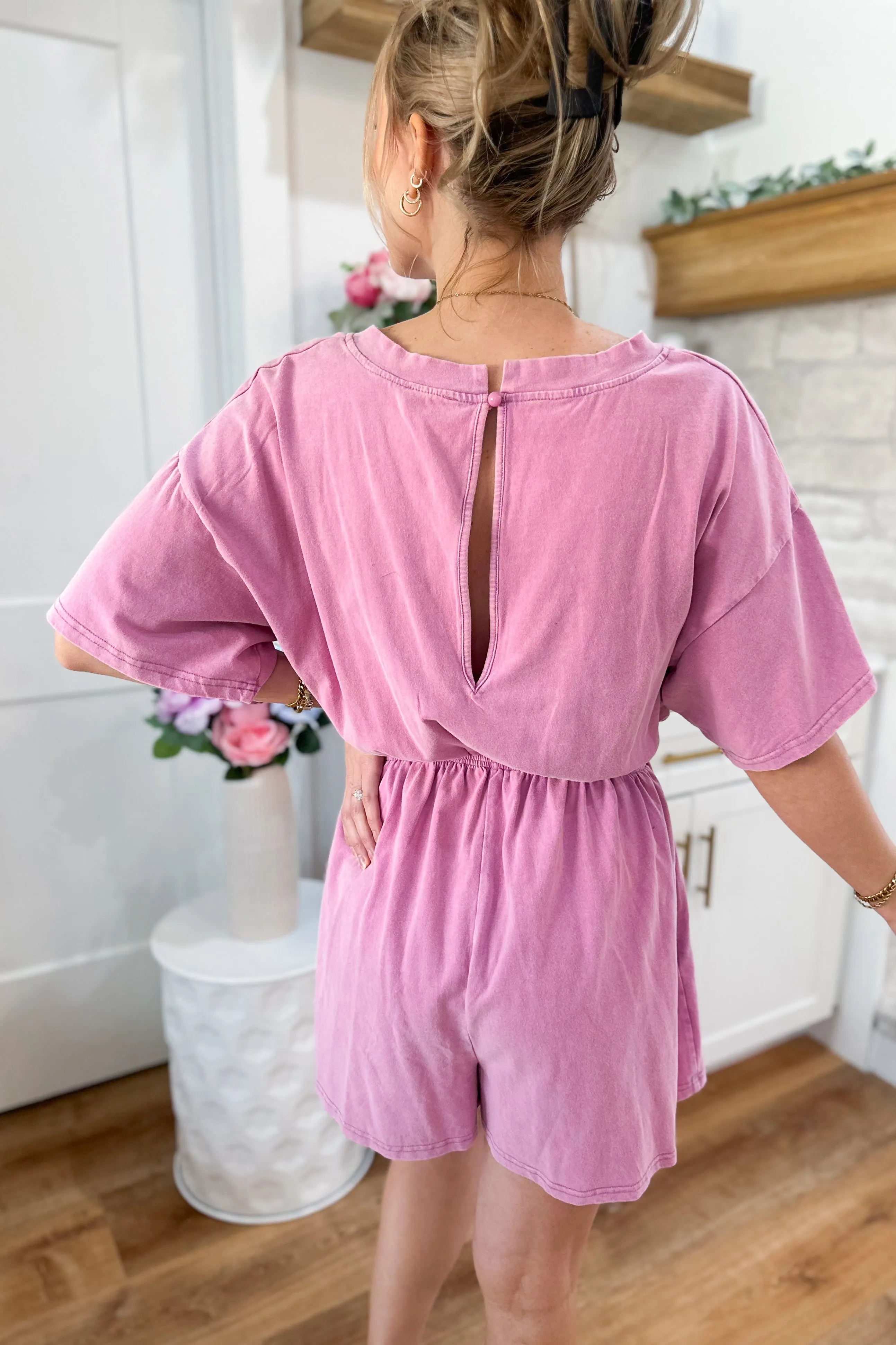 Lonnie Mineral Washed Super Soft Romper *FINAL SALE*