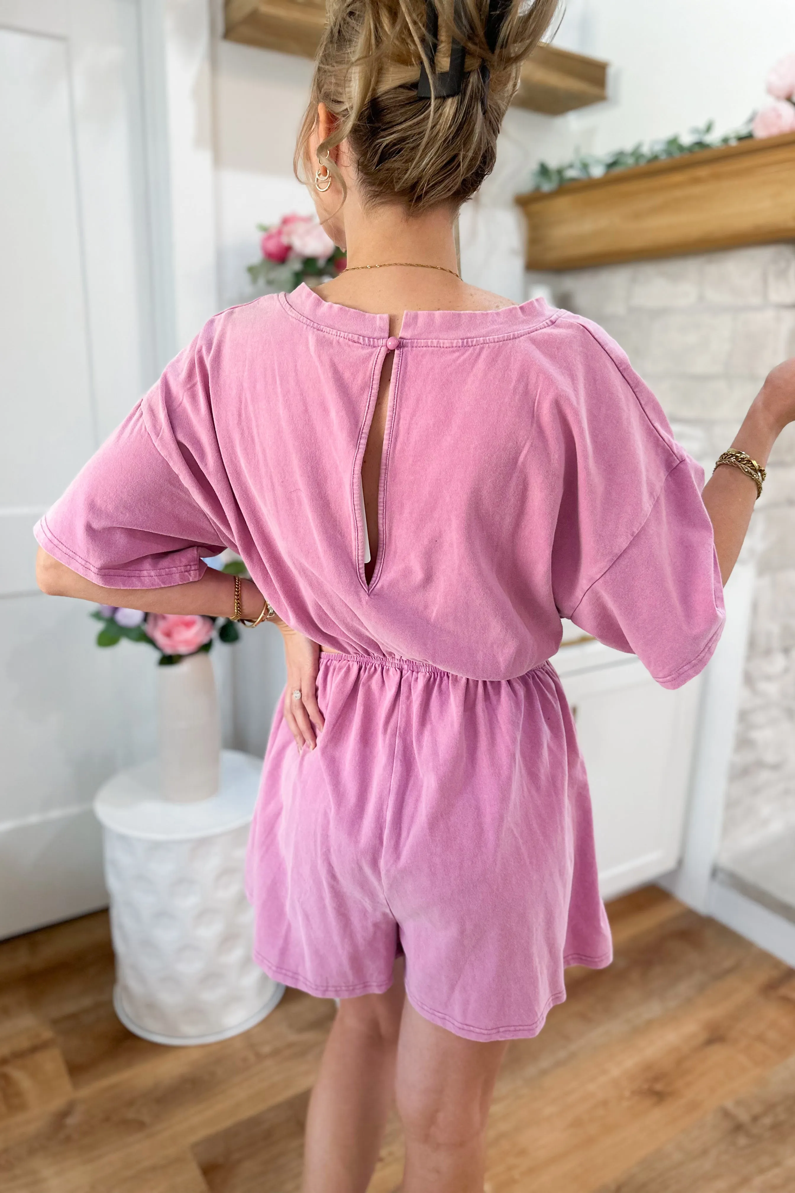 Lonnie Mineral Washed Super Soft Romper *FINAL SALE*