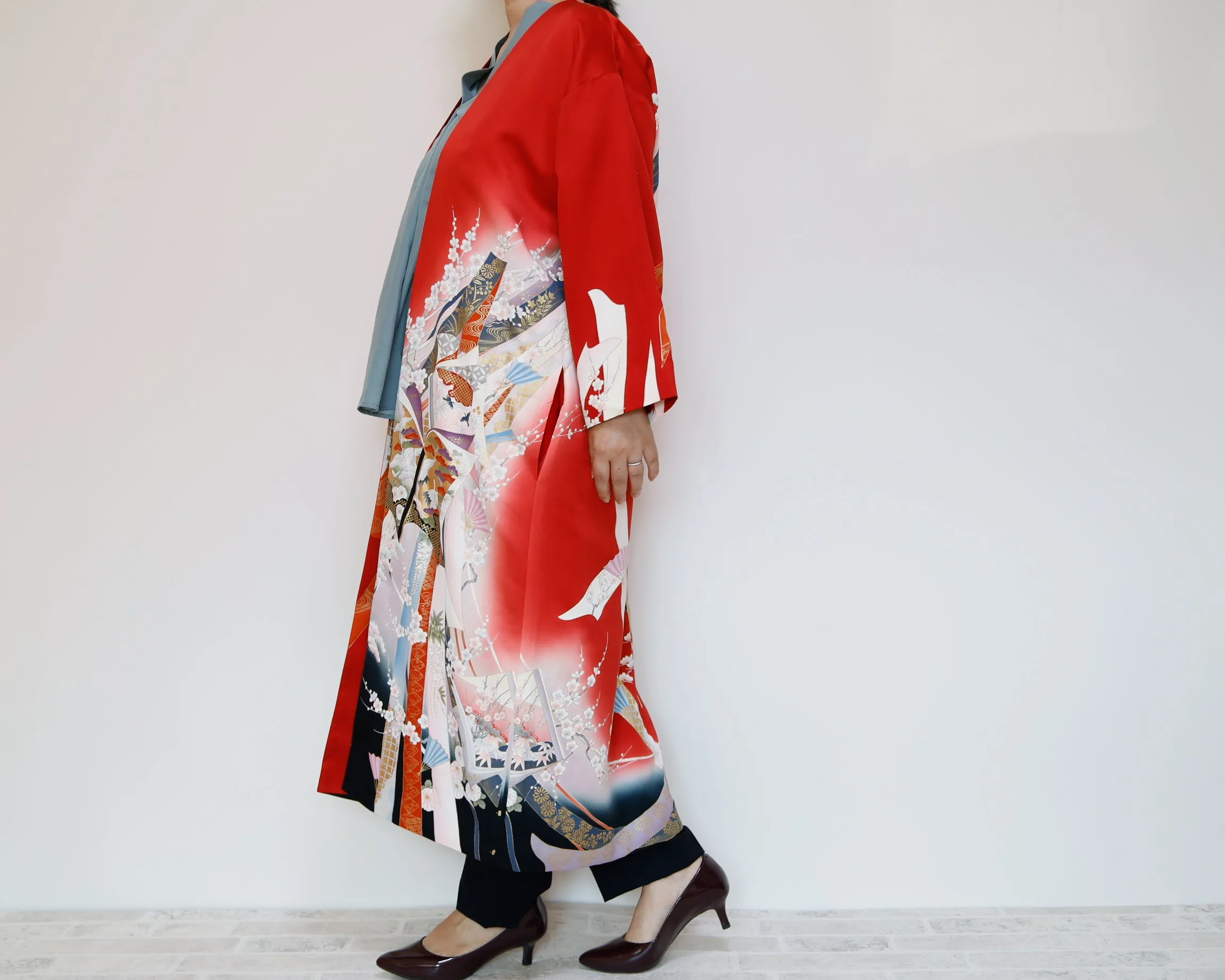 <J06-027> KIMONO Long Jacket