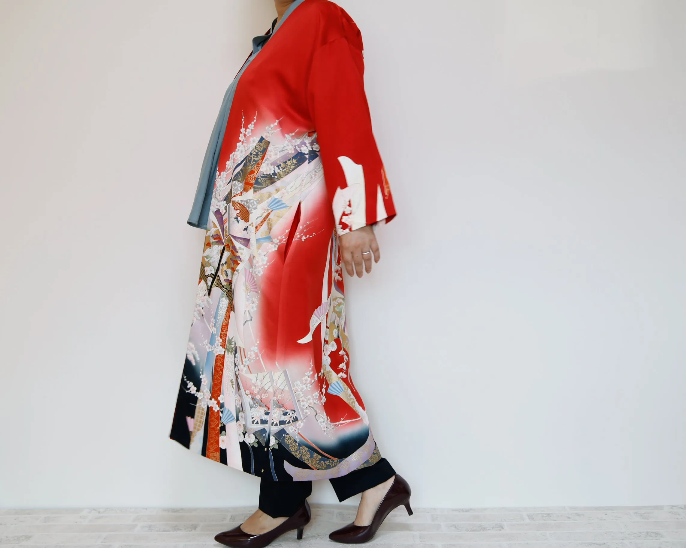 <J06-027> KIMONO Long Jacket