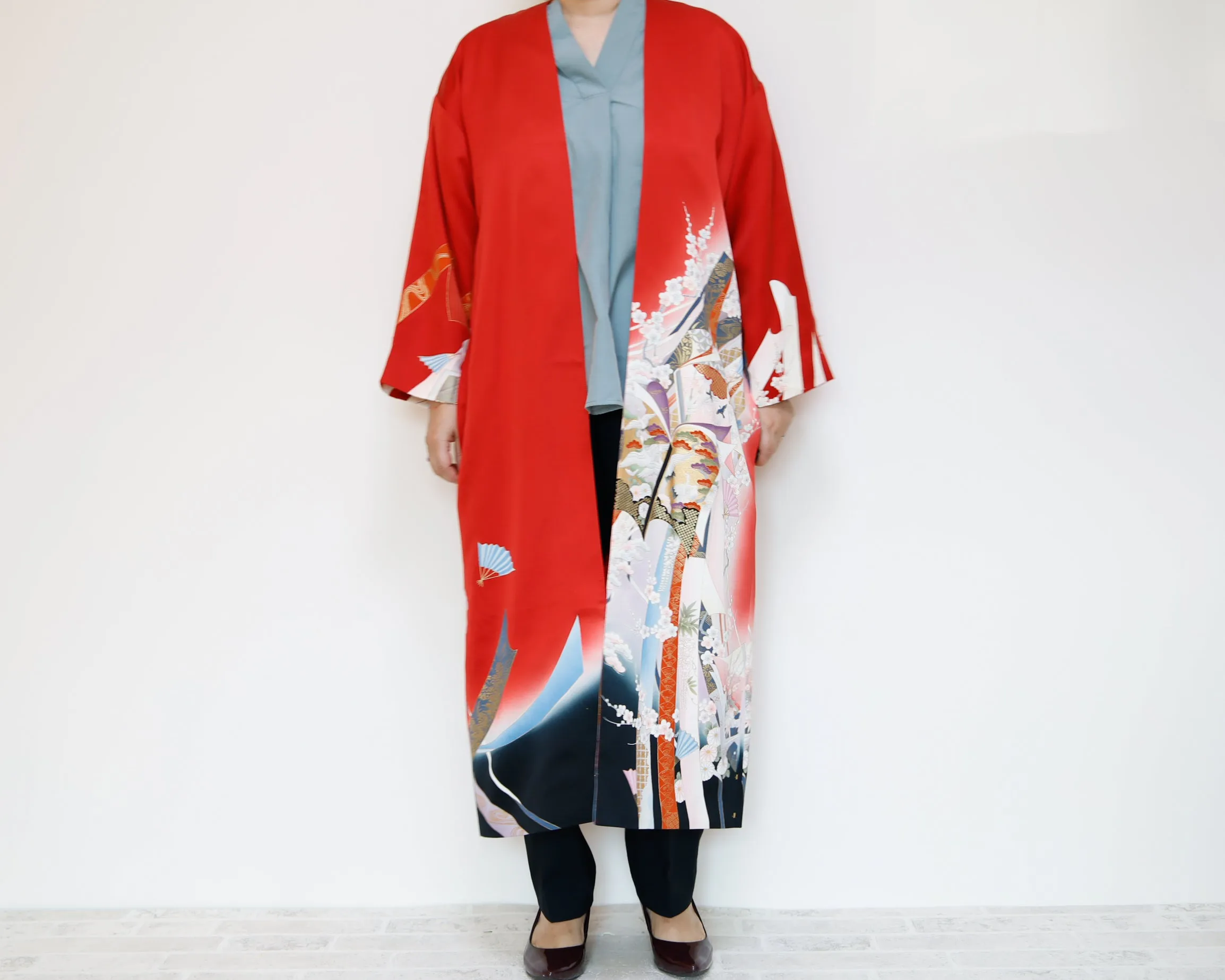 <J06-027> KIMONO Long Jacket