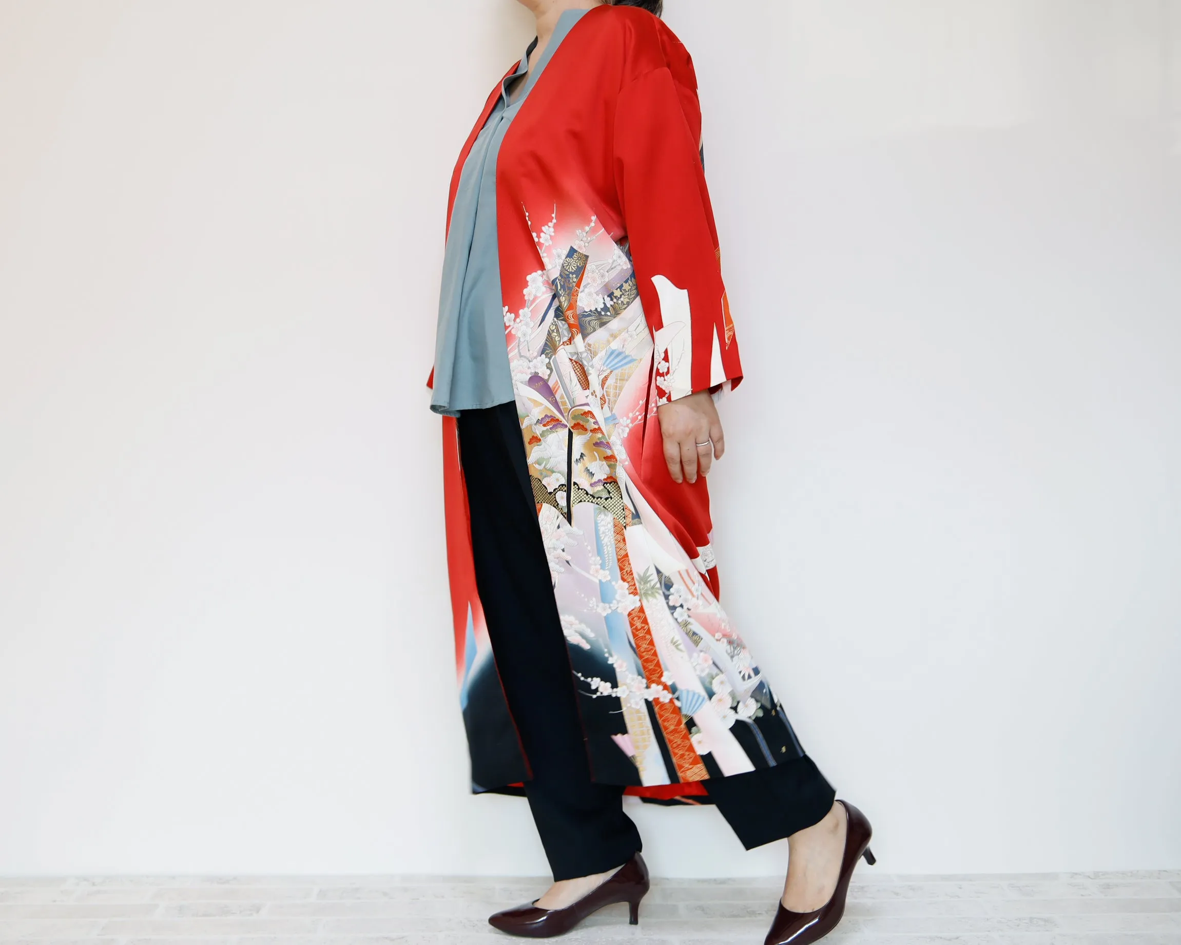 <J06-027> KIMONO Long Jacket