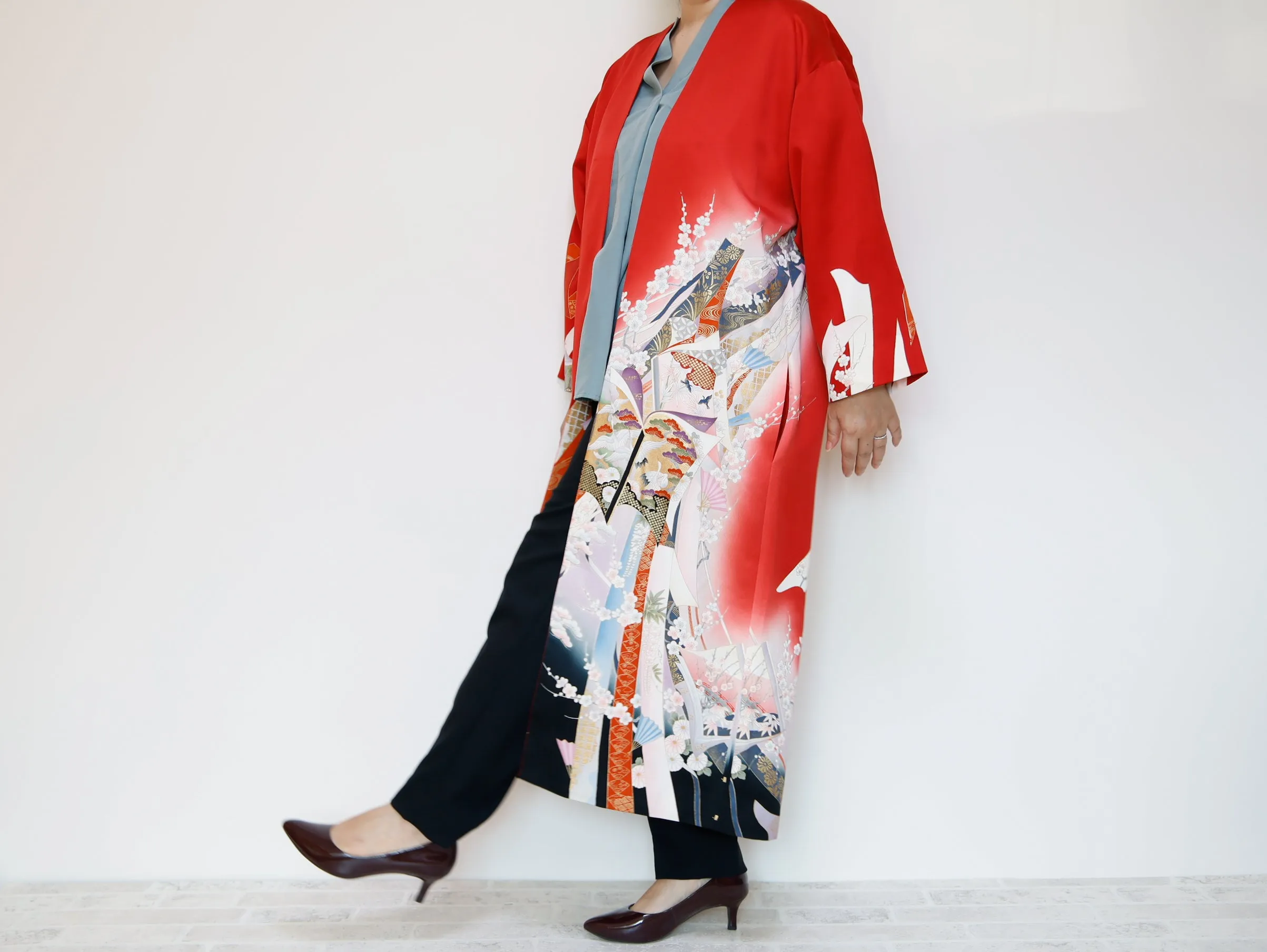 <J06-027> KIMONO Long Jacket