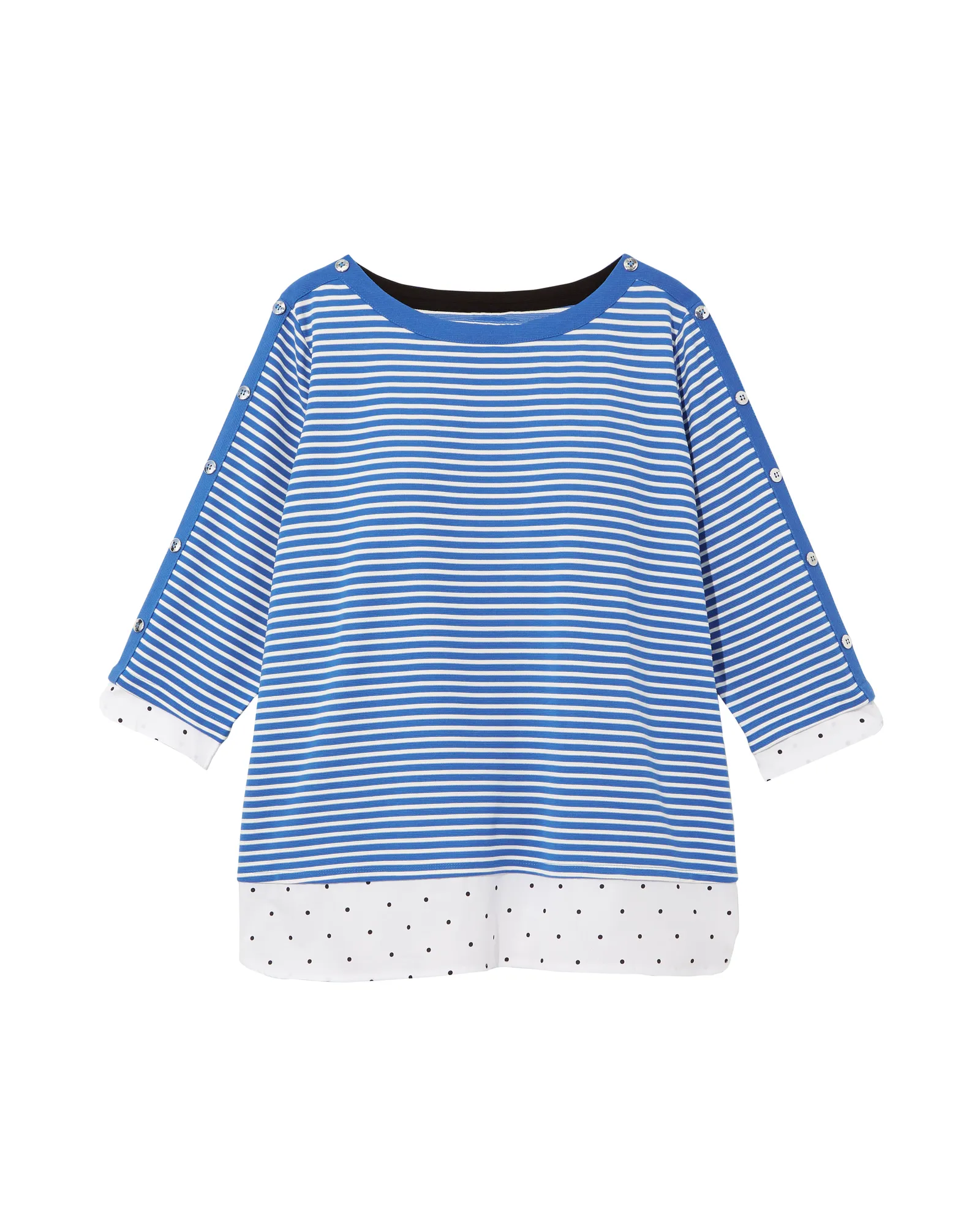 Lucia Twofer Top | Royal Blue / White